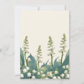 Elegante Lily van de vallei Save The Date Bruiloft Kaart (Achterkant)