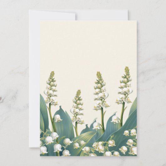 Elegante Lily van de vallei Save The Date Bruiloft Kaart (Achterkant)