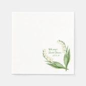 Elegante Lily van de Valley Custom Vrijgezellenfee Servet (Voorkant)