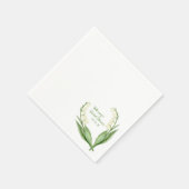 Elegante Lily van de Valley Custom Vrijgezellenfee Servet (Hoek)