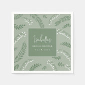 Elegante Lily van het Valley Garden Vrijgezellenfe Servet (Voorkant)