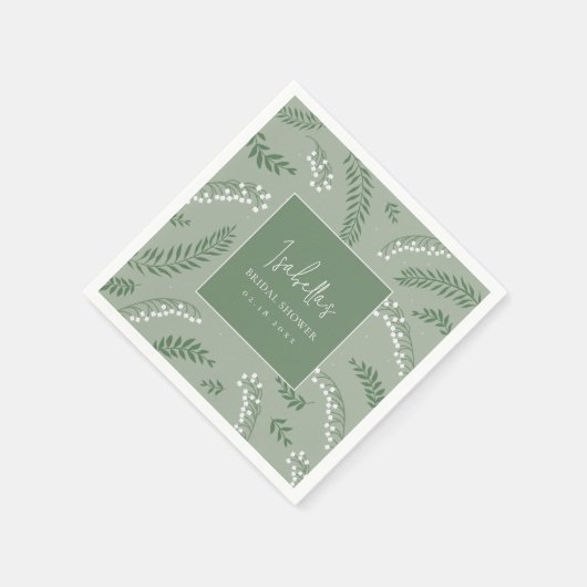 Elegante Lily van het Valley Garden Vrijgezellenfe Servet (Hoek)