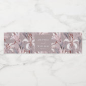 Elegante Lily Wedding Water Bottle Label Waterfles Etiket (Enkel label)