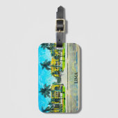 Elegante Lima Peru Olieverf Vintage Reizen Bagagelabel (Voorkant (verticaal))