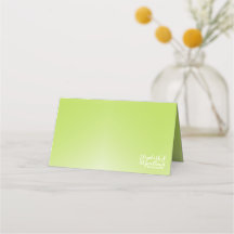 Elegante Lime Green Ombre Place Card of Escort Kaa