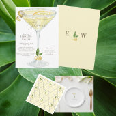 Elegante Limoncello Bruiloftsfeest Kaart