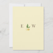Elegante Limoncello Trouwdouche Kaart (Achterkant)