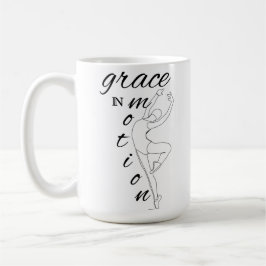 Elegante Line Art Ballerina met Quote Mok