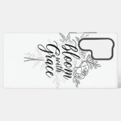 Elegante Line Art Bloemtypografie Samsung Galaxy Hoesje (Achterkant horizontaal)