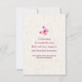 Elegante Linnen 70e Verjaardag Bloementuin Save The Date (Achterkant)