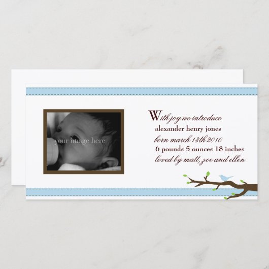 Elegante lint aankondiging (Voorkant / Achterkant)