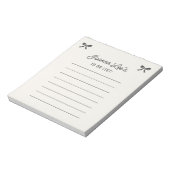 Elegante lint boog gevoerd briefpapier notitieblok (Linkerzijde)