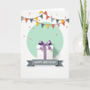Elegante lint cadeaukaart verjaardag kaart