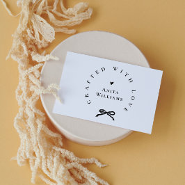 Elegante lint gemaakt met liefde bedrijfsnaam rubberstempel