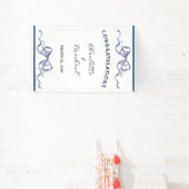 Elegante lint romantische trouwdag gefeliciteerd spandoek (Insitu)