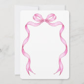 Elegante lint roze strik baby meisje baby shower kaart (Achterkant)