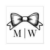 Elegante lintboog #6 Trouwkoppel initials Zelfinktende Stempel (Design)