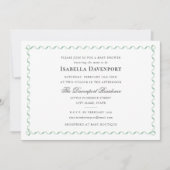 Elegante lintcandy gestreepte babyshower groen kaart (Voorkant)