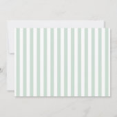 Elegante lintcandy gestreepte babyshower groen kaart (Achterkant)