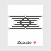 Elegante lintlijn Letter X Monogram Sticker (Vel)
