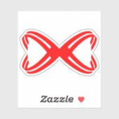 Elegante lintlijn Letter X Monogram Sticker (Vel)