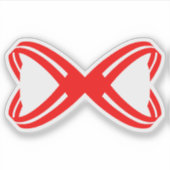 Elegante lintlijn Letter X Monogram Sticker (Voorkant)