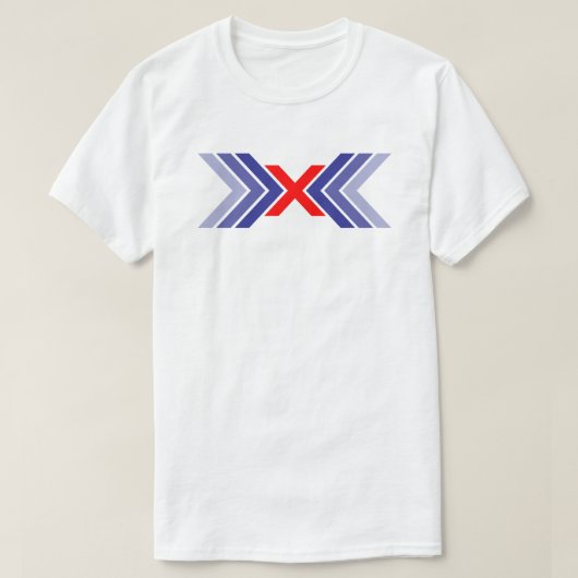 Elegante lintlijn Letter X Monogram T-shirt (Design voorkant)
