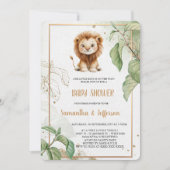 ELEGANTE LION BABYSHOWER UITNODIGING (Voorkant)