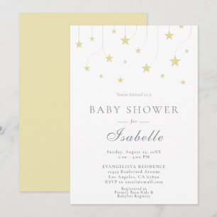 Elegante Little Stars Baby Shower Uitnodiging