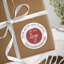 Elegante logo bedankt klassieke ronde sticker