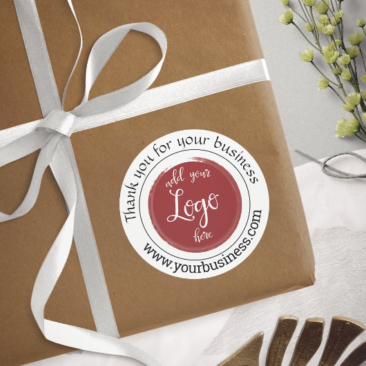 Elegante logo bedankt klassieke ronde sticker