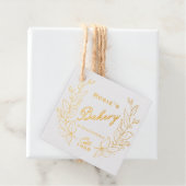 Elegante Logo Botanische krans | Bakkerijscript Bedankjes Labels (Met doos)