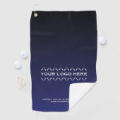 Elegante Logo Business Golf Handdoek Navy Blue (Insitu)