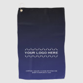 Elegante Logo Business Golf Handdoek Navy Blue (Voorkant)