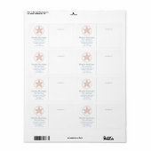 Elegante Logo Coastal Boutique Business Shipping Etiket (Full Sheet)