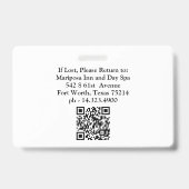 Elegante Logo Corporate Photo Employee Badge (Back)