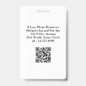 Elegante Logo Corporate Photo Employee Badge (Back)