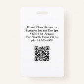 Elegante Logo Corporate Photo Employee Badge (Achterkant)