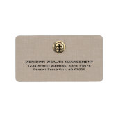 Elegante Logo Embleem Adresetiketten Etiket (Voorkant)