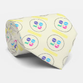 Elegante Logo, fotopatroon op oude kantkleur Stropdas (Opgerold)