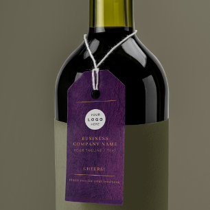 Elegante logo gepersonaliseerde cheers wijnfles cadeaulabel