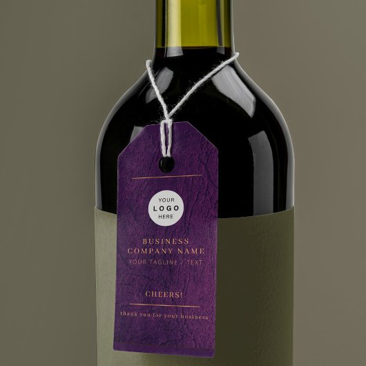 Elegante logo gepersonaliseerde cheers wijnfles cadeaulabel