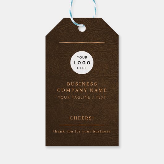 Elegante logo gepersonaliseerde cheers wijnfles cadeaulabel (Voorkant)