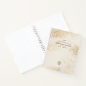 Elegante Logo Gold Beige Waterverf Dankbaarheid Notitieboek (Binnen)