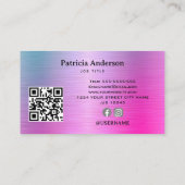 Elegante Logo holografische iriserende ultra Visitekaartje (Achterkant)