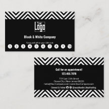 Elegante logo met zwart-wit sociaal mediaboodschap