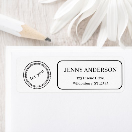 Elegante Logo minimalistische retour adreslabels Etiket (Insitu)