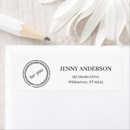 Elegante Logo minimalistische retour adreslabels Etiket