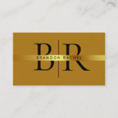 Elegante logo QR code gold gradient divider qr cod Visitekaartje (Voorkant)