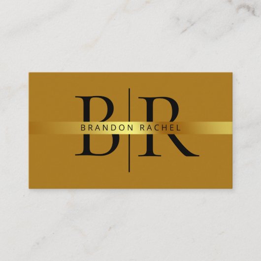 Elegante logo QR code gold gradient divider qr cod Visitekaartje (Voorkant)